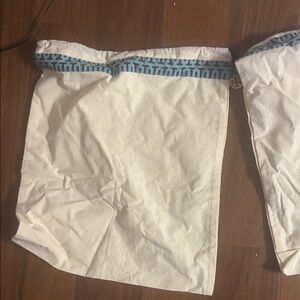 Tory Burch Cream and Blue Bag